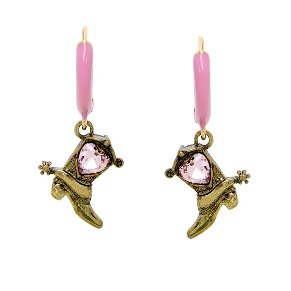 Betsey Johnson Jewelry - Cowboy Boot Huggie Earrings